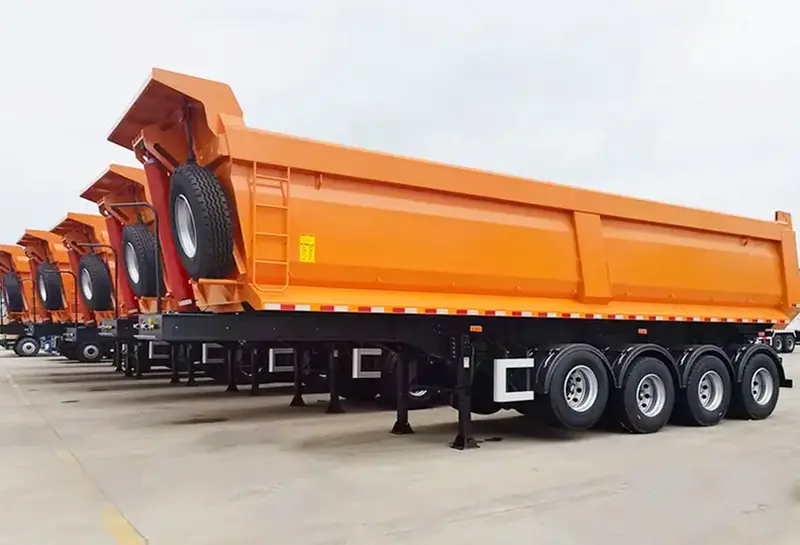 sinotruk howo end dump semi trailer