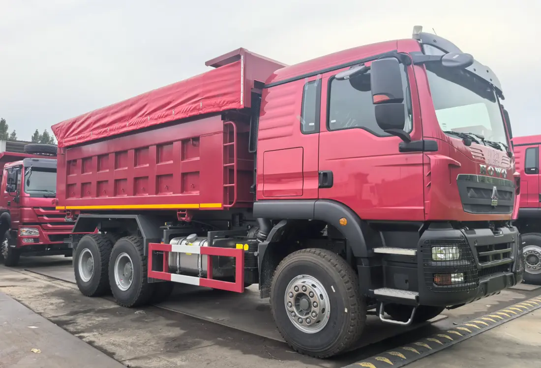 Sinotruk Howo TX 6X4 Dump Truck With Tarp-5