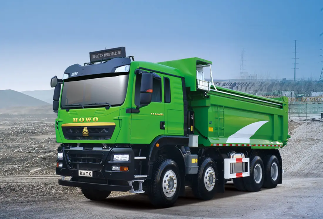 Sinotruk Howo TX 8X4 Dump Truck With Tarp-4